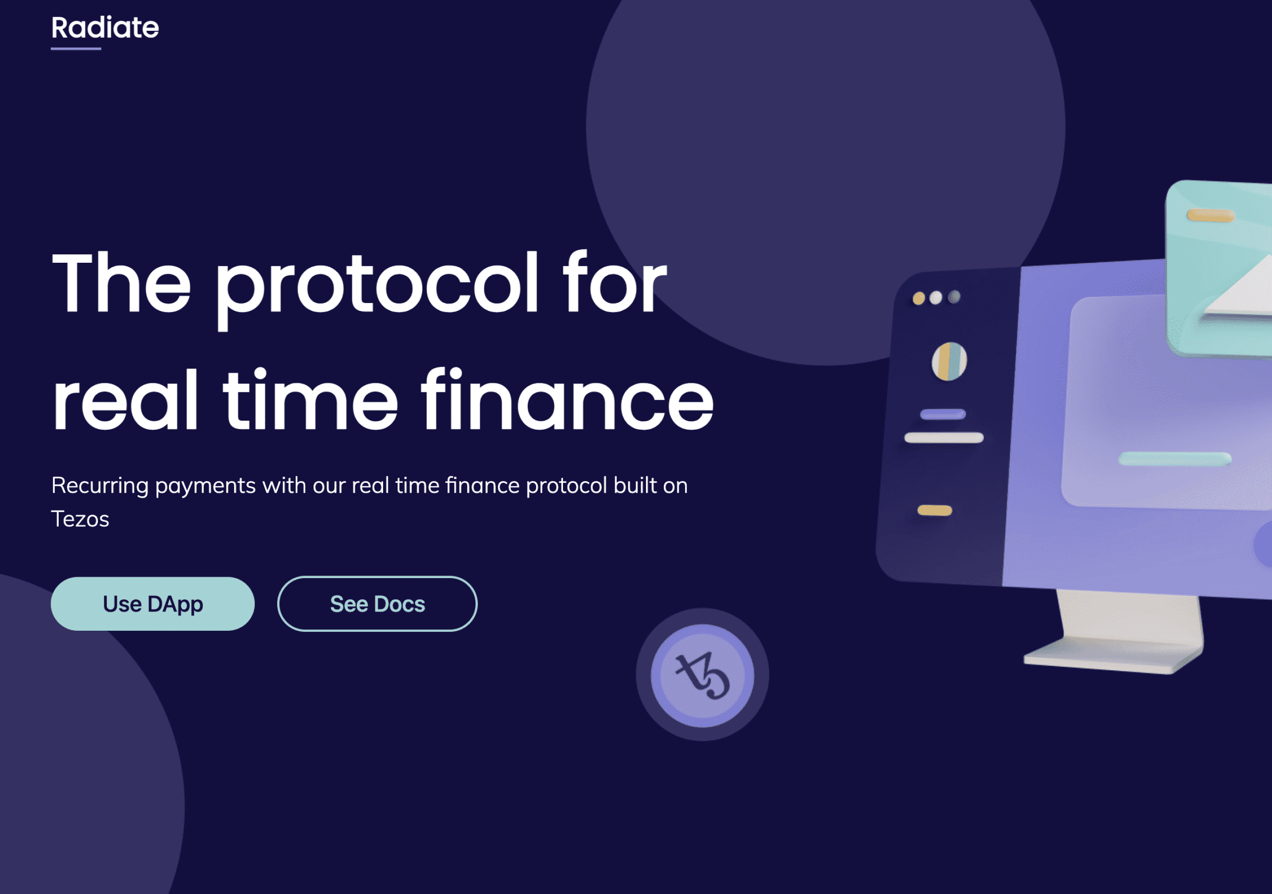 radiate finance website image